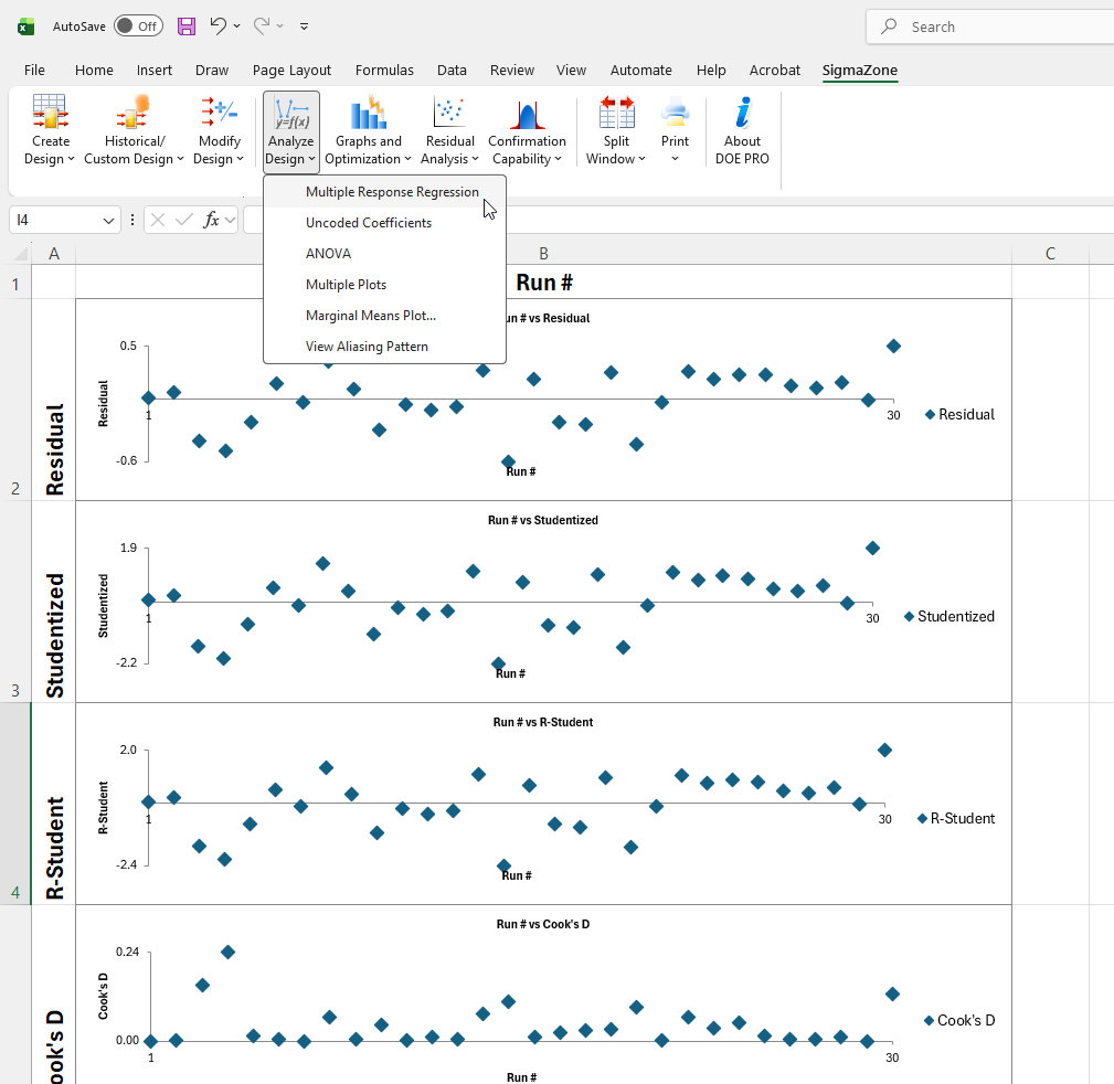 DOE Pro XL inside Microsoft Excel